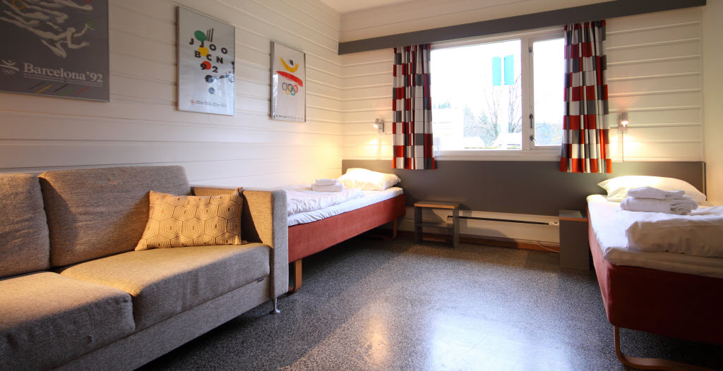 Standardrom med to separate senger, Olympiatoppen Sportshotel